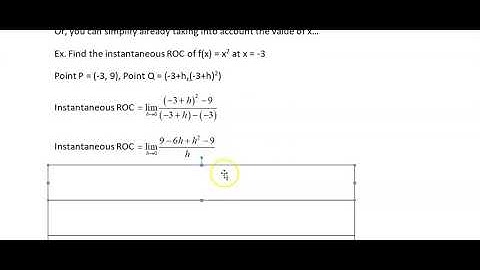 Instantaneous Rate of Change Part 2