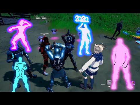Stacked Emote Battle In Party Royale - YouTube