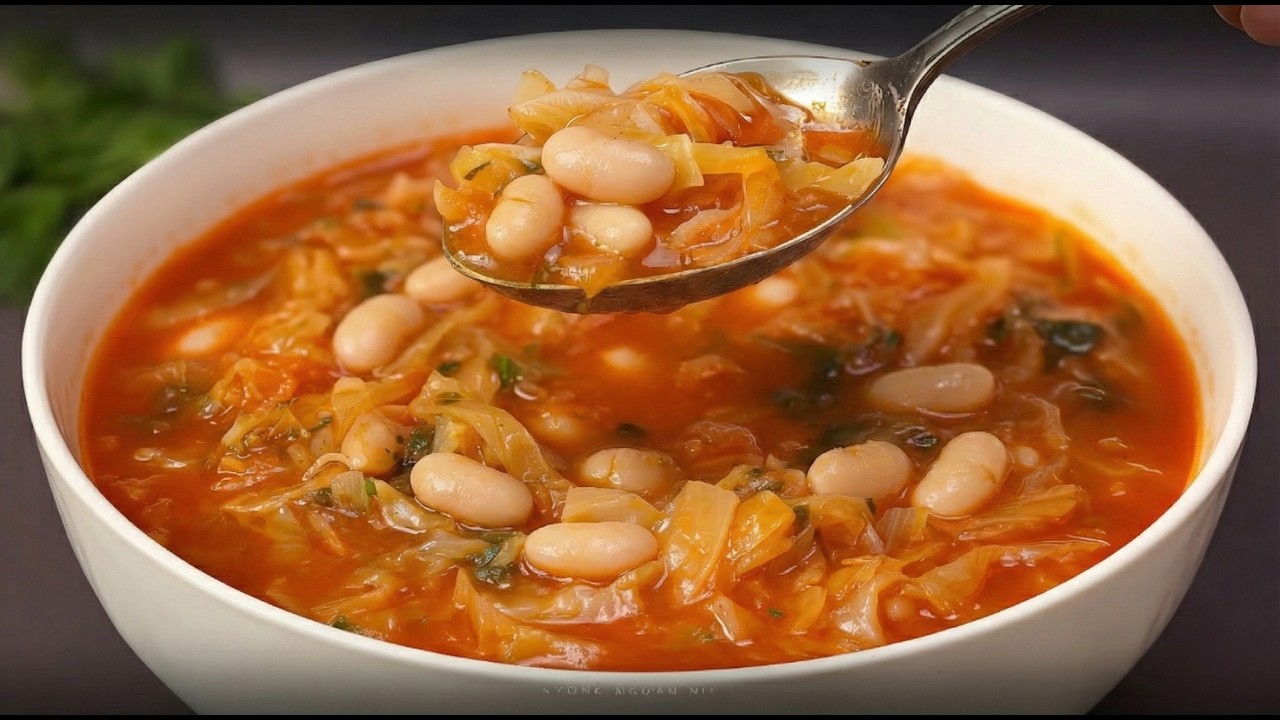 Лечебный суп из белой фасоли с капустой за 15 минут ⏱️ Теперь я готовлю суп каждую неделю!