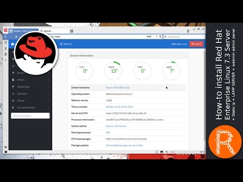 How-to install Red Hat Enterprise Linux 7.3 Server + Static ip + LAMP SERVER + webmin admin panel
