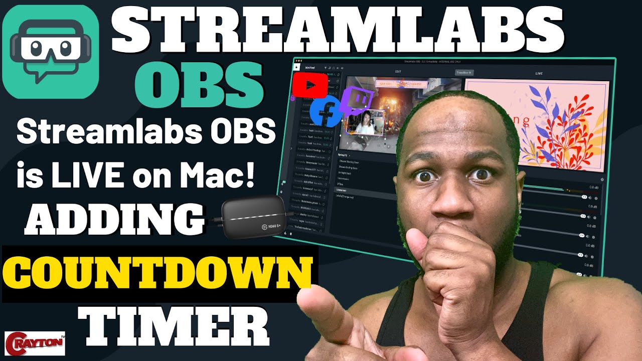 Streamlabs OBS Tutorial on Mac ( NEW 2021 ) Countdown Timer | CRAYTON TV - YouTube