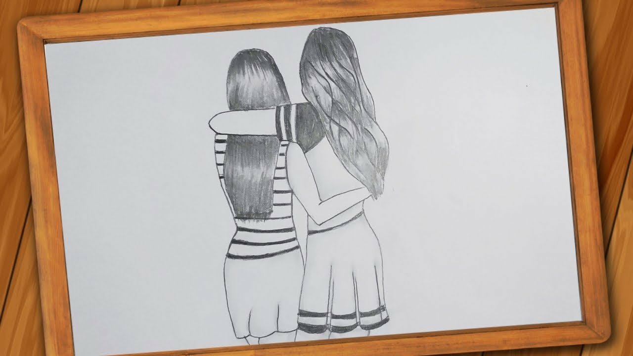How to draw Sister Love 🥰 ️ || Step by Step Pencil Sketch - YouTube