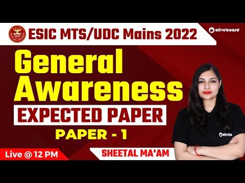 ESIC MTS/UDC Mains