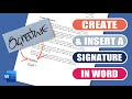 How to insert a signature in word &amp; how to create a signature file (quick &amp; easy)