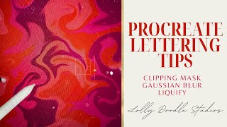 Use Clipping Mask & Blur to Fill Words in Procreate