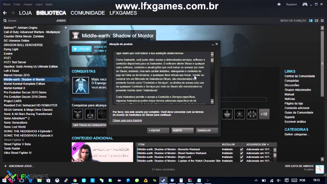 Como ativar um codigo de game na Steam 