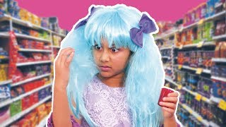 shopping for school hair color prank and more princesses in real life kiddyzuzaa