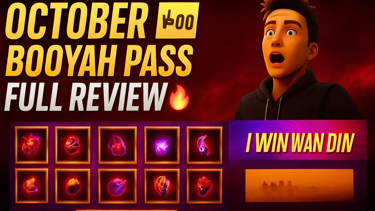 🔥 October Booyah Pass Full Review in Free Fire | All Rewards, Emotes & Skins 🎁 | FF GAMING HQ