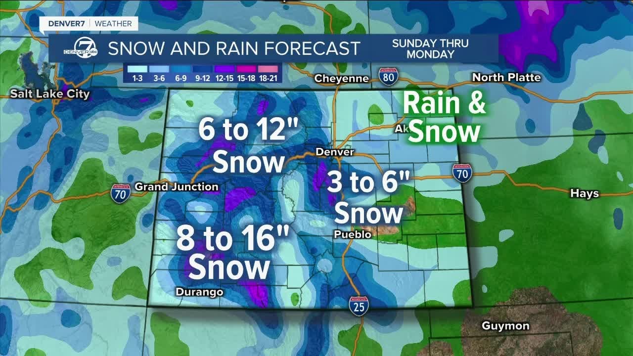Snow chance returns to Denver: Latest forecast - YouTube