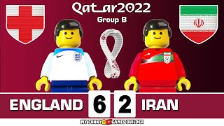England vs Iran 6-2 • World Cup 2022 Qatar - Group B | All Goals & Highlights Lego Football