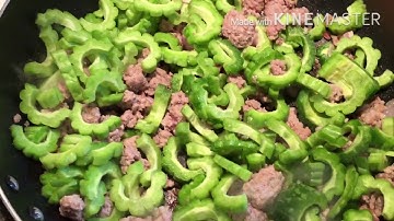 Stir Fry Bitter Melons with ground pork