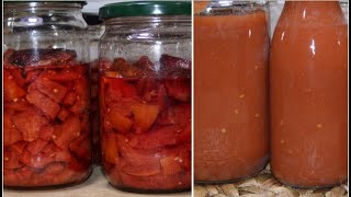 تخزين الطماطم  بطريقتين سنة كامله بدون ثلاجه أو مواد حافظة