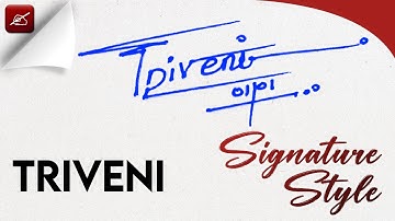 ✔️ Triveni Name Signature | T signature style | How to draw signature like a billionaire