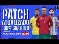 PATCH PES 2021 ATUALIZADO 100% GRATUITO COM BRASILEIRÃO A&B | FACES REAIS | FOOTBALL LIFE 2026