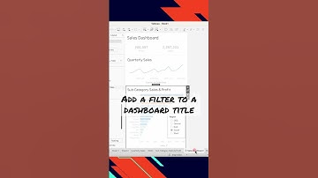 #Tableau - Add a filter to a dashboard title