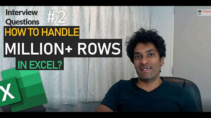 How to handle more than million rows in Excel - Interview Question 02