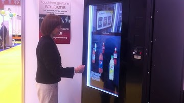An interactive vending machine - 46" LED screen display