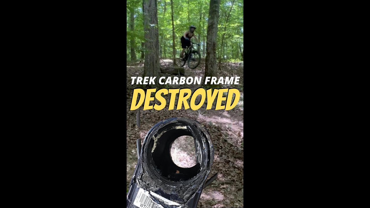 Trek Slash Carbon MTB frame DESTROYED in CRASH