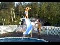 Cool tricks on water slide