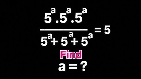 Exponential math problem | math olympiad questions |find value of a #matholympiadproblem#shortsfeed