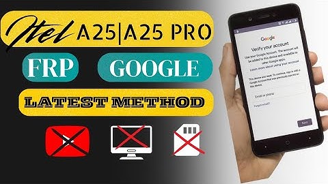 Itel A25 Pro FRP Bypass | Itel L5002P FRP Bypass | Itel A25 Google Account Remove Without PC #GSMALI