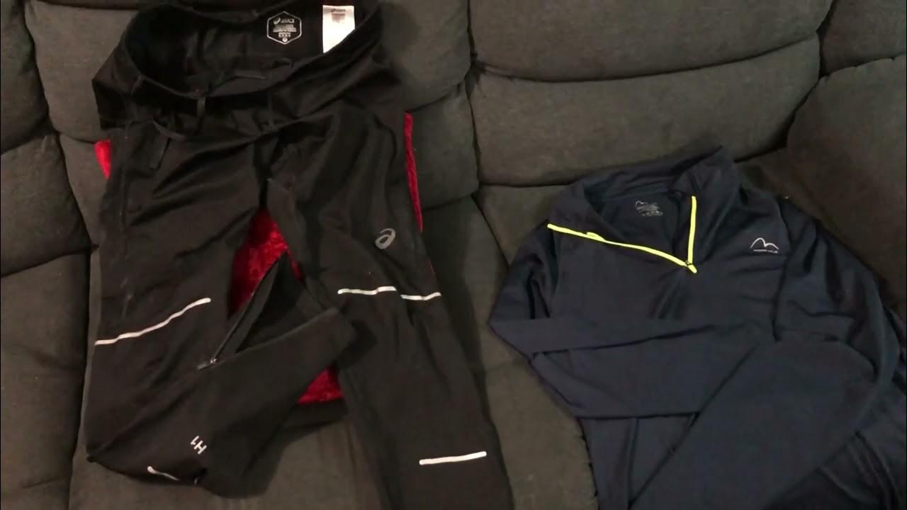 ASICS Core Winter Tight Running Pants and More Mile Half Zip top Top Review  - YouTube