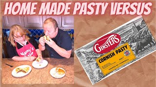 Home Cooked Pasties Versus Ginsters