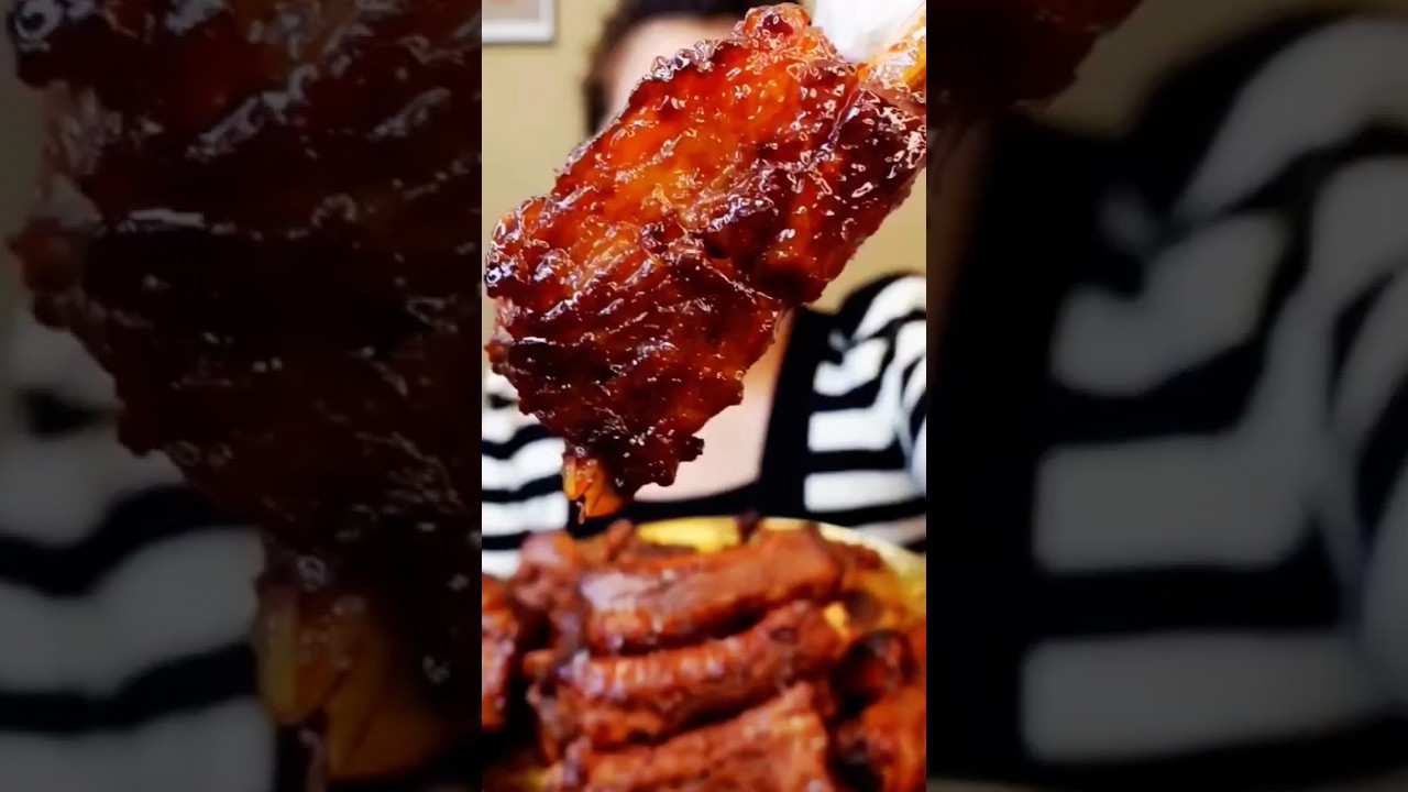 Roasted Sweet Ribs Asmr