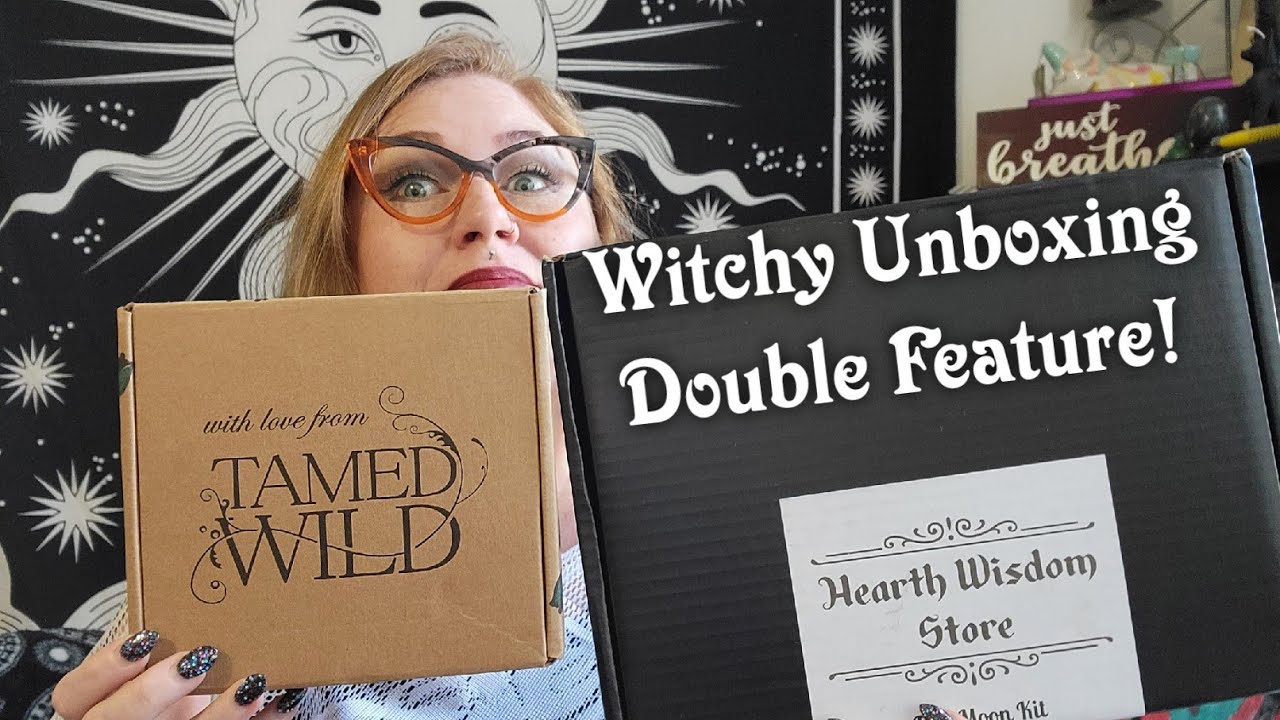 Witchy Subscription Unboxing Double Feature! Tamed Wild & Hearth Wisdom Store's Full Moon Box 🌕