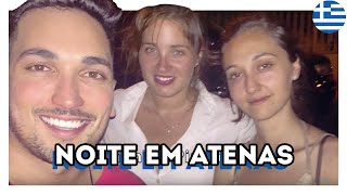 Primeiro dia na Grécia - Caminhando a noite por Atenas e penetra de festa
