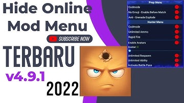 HIDE ONLINE 🔥 MOD MENU 4.9.1 ( NO BANNED/ANTIBAN ) HIDE ONLINE HACK 2022 ⚡ NEW HACK 💥