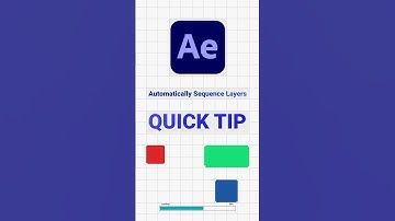 #aftereffects Quick Tip - Sequence Layers automatically