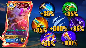 KARRIE WTF ATTACK SPEED BUILD!! 500% SPEED HACK!?😱 ( MUST TRY! ) KARRIE BEST BUILD 2025‼️