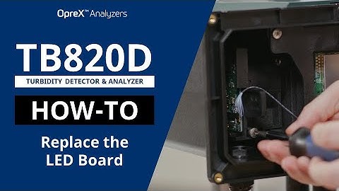 How to Replace the LED Board in the TB820D Turbidity Detector