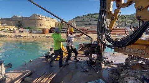 Jet Grout Core Sampling from Sea | Marine Soil Investigation Process”