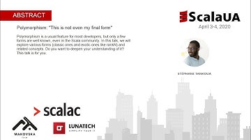 Stéphane Tankoua at #ScalaUA - Polymorphism: "This is not even my final form"