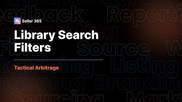Tactical Arbitrage 1.0 - Library Search Filters