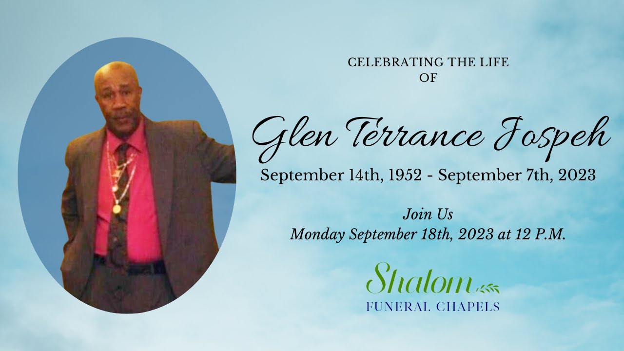 The Funeral Service of Glen Terrance Jospeh - YouTube
