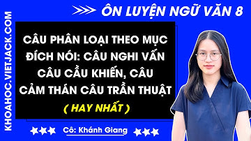 Câu phân loại theo mục đích nói Câu nghi vấn, câu cầu khiến | Ngữ văn 8 - CHƯƠNG TRÌNH MỚI