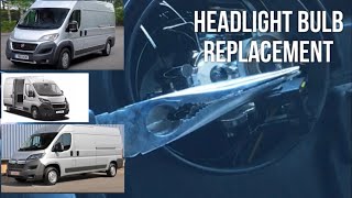 How to Replace a Headlight Bulb Fiat Ducato, Peugeot Boxer, Citroen Relay vans