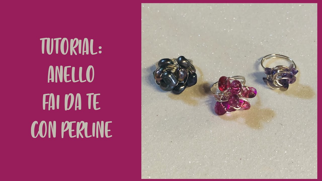 TUTORIAL: Anello Fai Da Te con Perline - YouTube