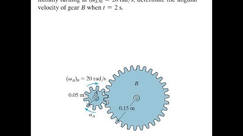 A motor gives gear an angular acceleration of rad where is in seconds. If this gear is initially tu