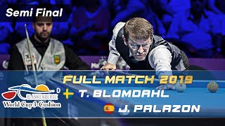Semi Final - Torbjorn BLOMDAHL vs Javier PALAZON (Blankenberge World Cup 3-Cushion 2019)