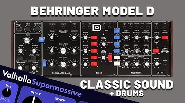 Classic Sound with Behringer Model D + Drums [Synthesizer Demo] (No Talking)