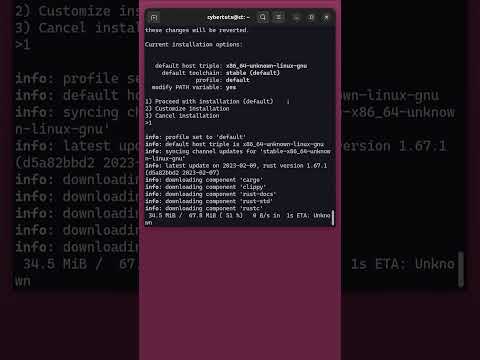 Install Rust on Ubuntu #shorts #CyberTuts