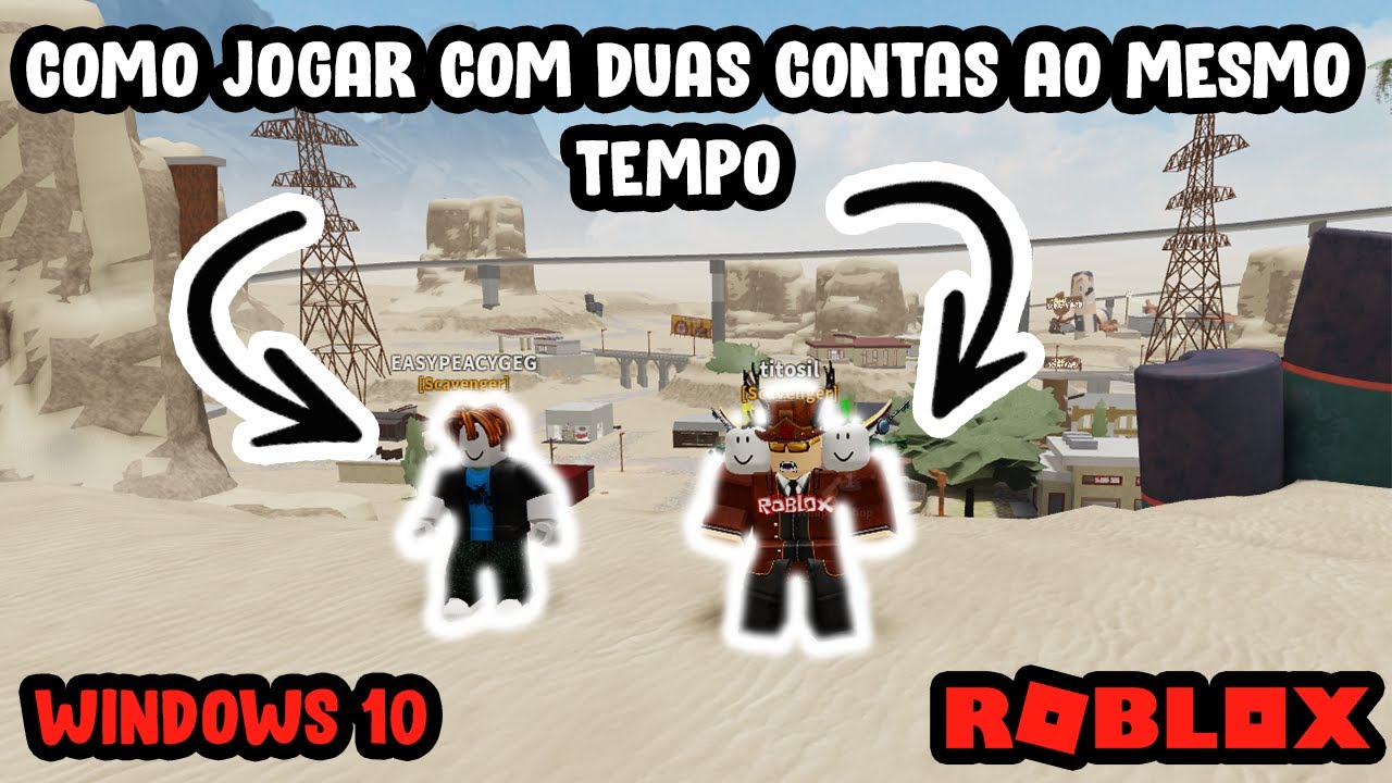 Como Jogar Usar Duas Contas Ao Mesmo Tempo No Roblox No Computador Windows 10 Super Facil E Rapido Youtube - como joga com 2 contas no roblox no windows 7