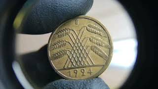 1924-E Germany 10 Reichspfennig Aluminum-Bronze Muldenhütten Mint | UNIT 498 1924-E Germany 10 Reichspfennig Aluminum-Bronze Muldenhütten Mint | UNIT 498