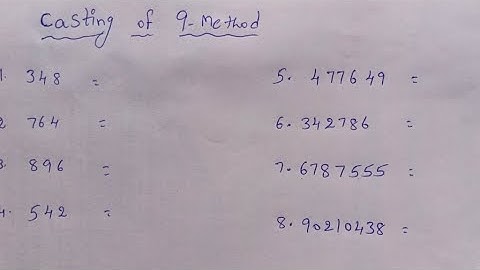 Casting Of 9 method In Vedic Maths/# vedic tricks,#maths ,# division trick