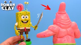 Evil Patrick Star Exe vs SpongeBob with Clay | Roman Clay Tutorial