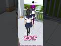 2017 vs 2024 Yandere Simulator | Push push off the roof #yanderesim #yanderesimulator #yansim #short